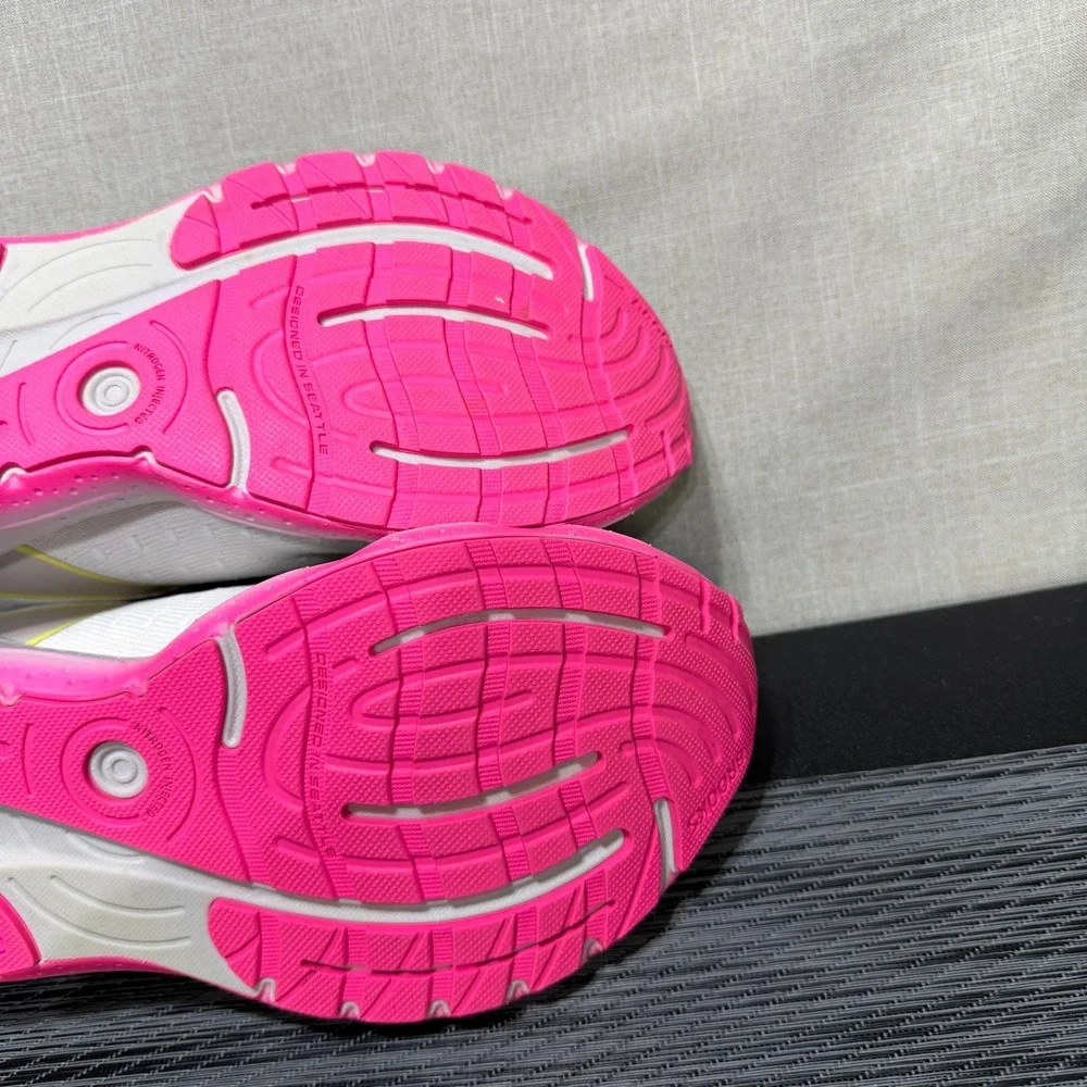 Brooks Glycerin StealthFit 20 - Womens 9 - White Pink Yellow Running 1203721B067